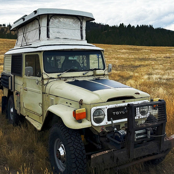 Toyota-Land-Cruiser-FJ40-Lensun-80W-Bonnet-Flexible-Solar-Panel-1